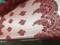1 Yard Burgundy French Floral Mesh Lace Fabric for Bridal Gowns and Décor 50/54 Inch Width